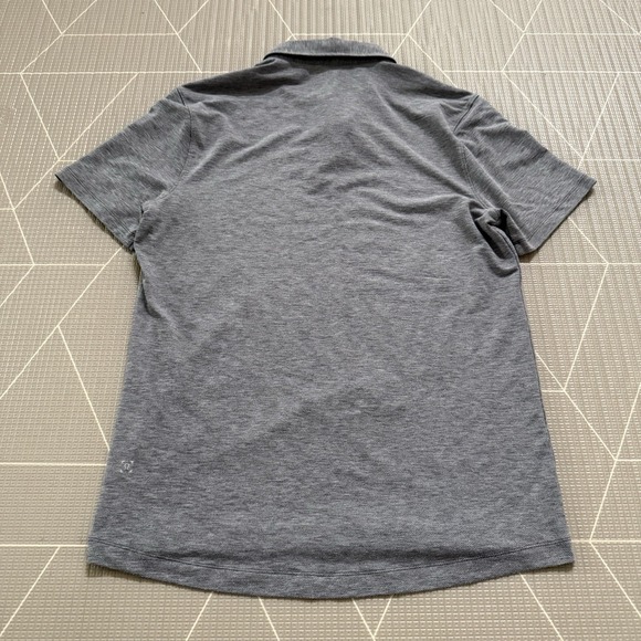 Lululemon Men's Golf Polo L Heather Gray Short Sleeve Performance - Picture 2 of 5
